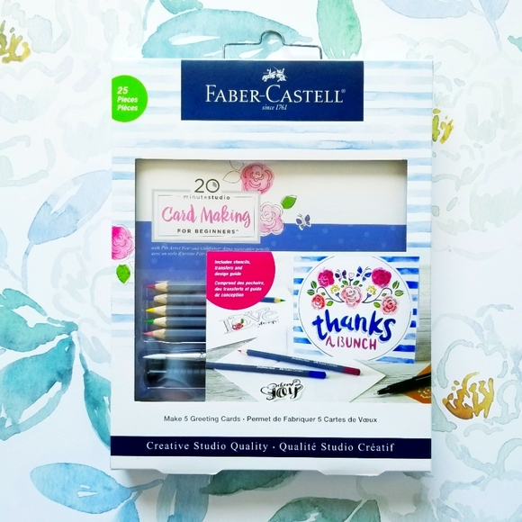 NEW! Faber-Castell 20 Minute Studio Card Making Kit For Beginners 25 Pie… - Picture 1 of 3